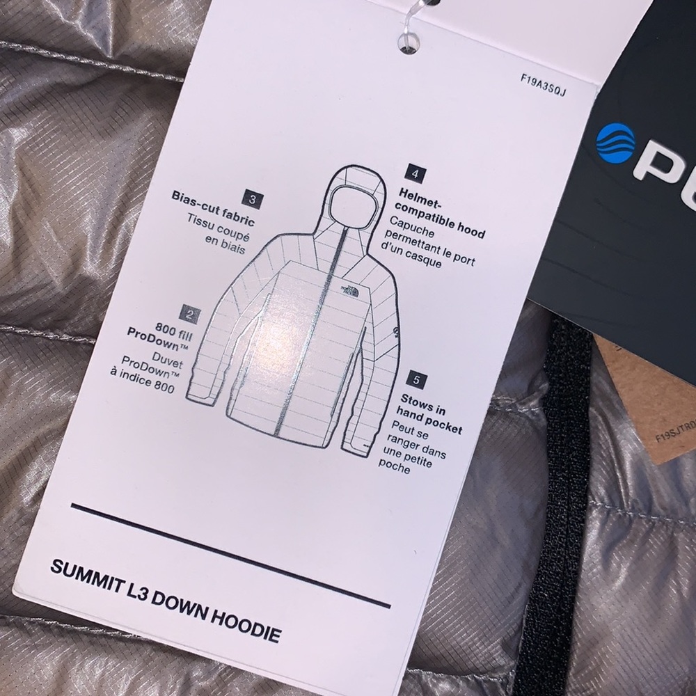 NWT The North Face Summit L3 Down Hoodie Meld Grey XS - Picture 14 of 16